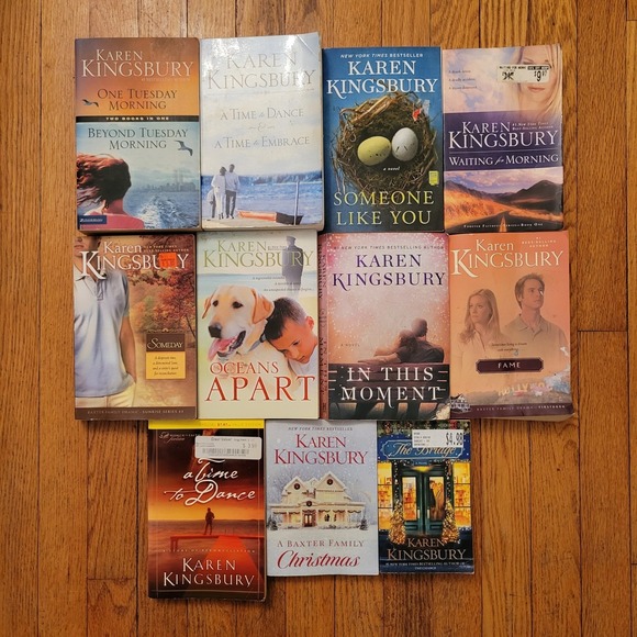 13 Karen Kingsbury Book Lot Christian Romance Gift Contemporary Family Faith
